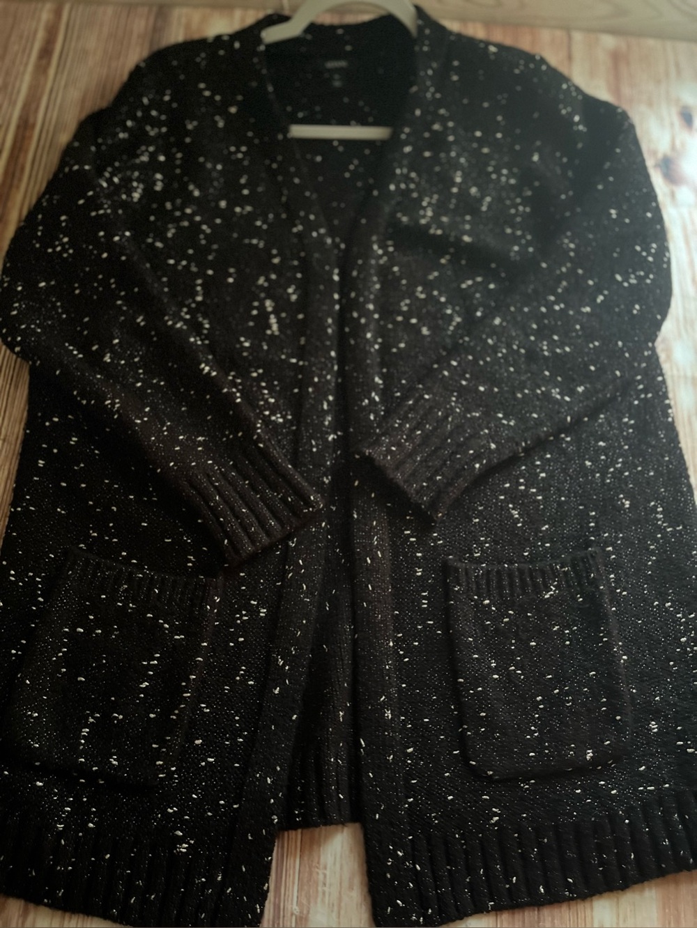Alfani Open Front Shimmery Long Cardigan Sweater XL